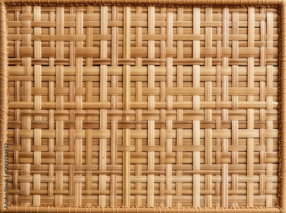 Woven Bamboo Texture: Intricate pattern of light brown bamboo strips meticulously woven together, creating a visually appealing texture perfect for backgrounds or design elements. Woven Bamboo Texture: Intricate pattern of light brown bamboo strips meticulously woven together, creating a visually appealing texture perfect for backgrounds or design elements.
