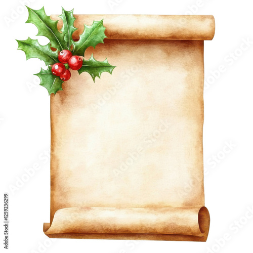 old paper with christmas decoration
