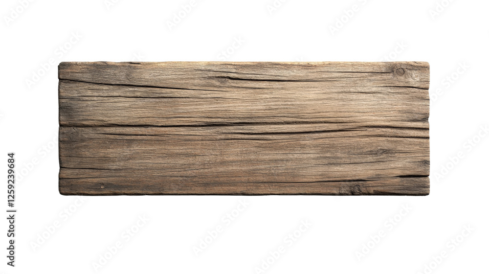 Obraz premium Wooden sign on black background with clear text and natural texture for design and decoration on white background , cut out.