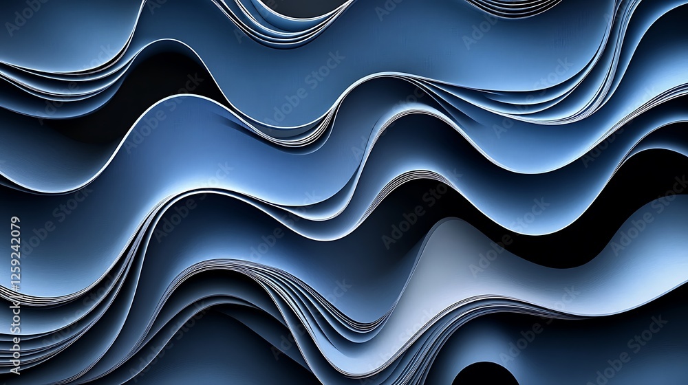 Abstract blue waves, flowing design, background Abstract blue waves, flowing design, background