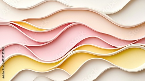 Pastel wave paper art background design