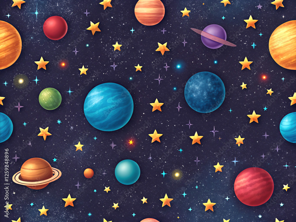 Fototapeta premium planets background 