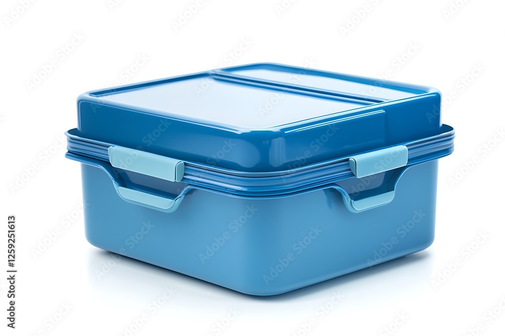Blue lunchbox isolated on white background Blue lunchbox isolated on white background