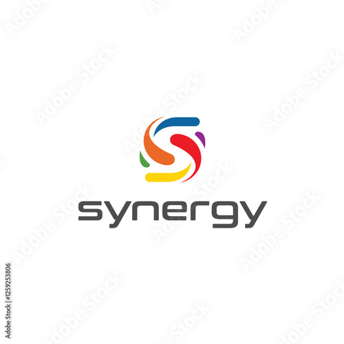modern synergy logo design, letter s logo