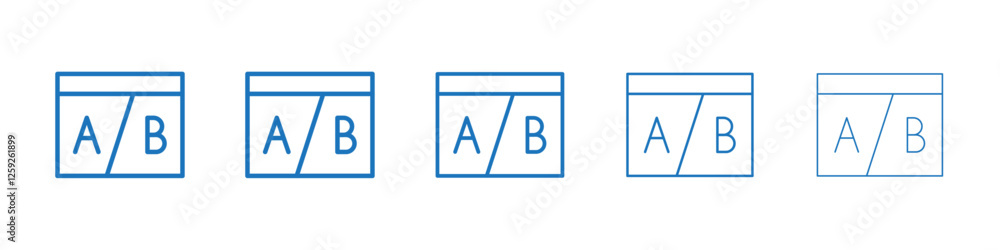 A B testing icon Symbol collection thin outline set A B testing icon Symbol collection thin outline set