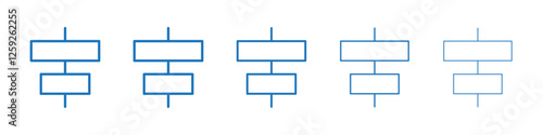 Fotografía Align center icon Symbol collection thin outline set