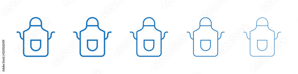 Apron icon Symbol collection thin outline set Apron icon Symbol collection thin outline set