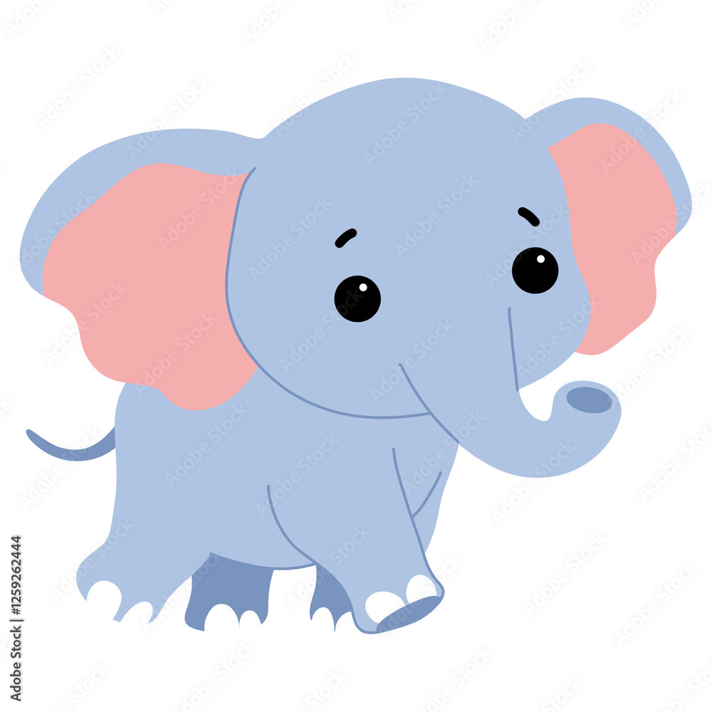 Fototapeta premium Cute animal elephant illustration 