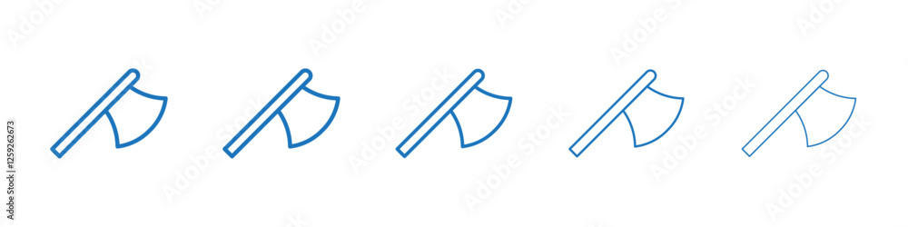 Axe icon Symbol collection thin outline set Axe icon Symbol collection thin outline set