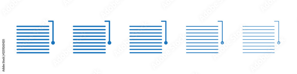 Blinds icon Symbol collection thin outline set Blinds icon Symbol collection thin outline set