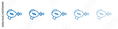 Blaster icon Symbol collection thin outline set