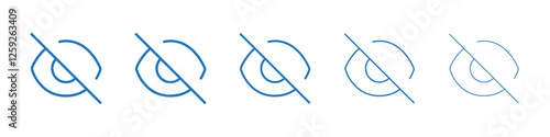 Blindness icon Symbol collection thin outline set