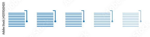Blinds icon Symbol collection thin outline set