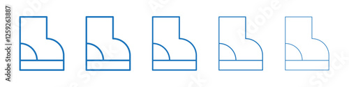 Brisk boots icon Symbol collection thin outline set