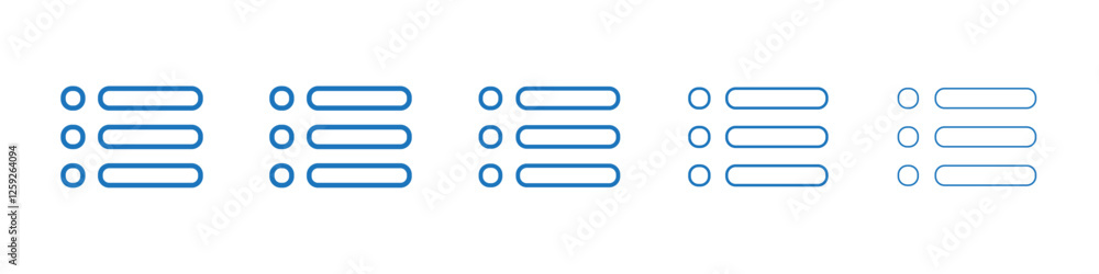 Bulleted list icon Symbol collection thin outline set Bulleted list icon Symbol collection thin outline set