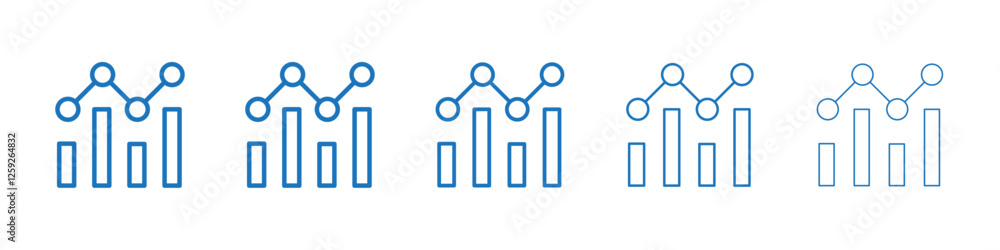Chart icon Symbol collection thin outline set Chart icon Symbol collection thin outline set