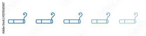 Cigarette icon Symbol collection thin outline set