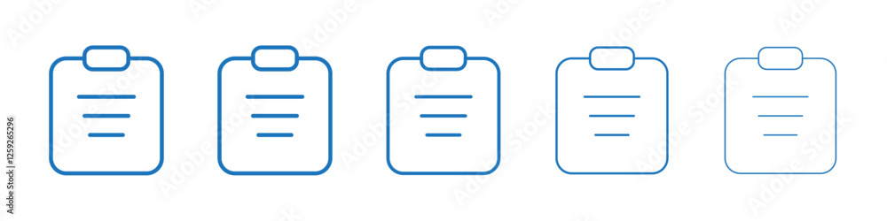 Clipboard icon Symbol collection thin outline set Clipboard icon Symbol collection thin outline set