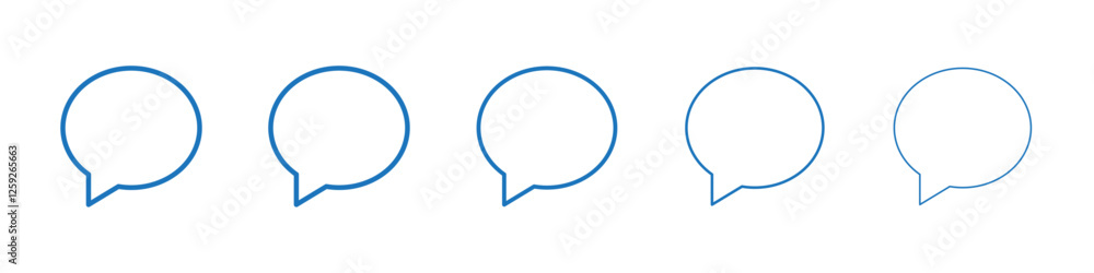 Comments icon Symbol collection thin outline set Comments icon Symbol collection thin outline set