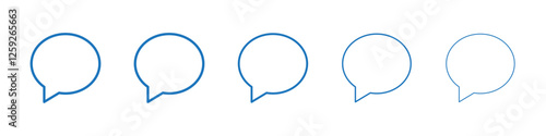 Comments icon Symbol collection thin outline set