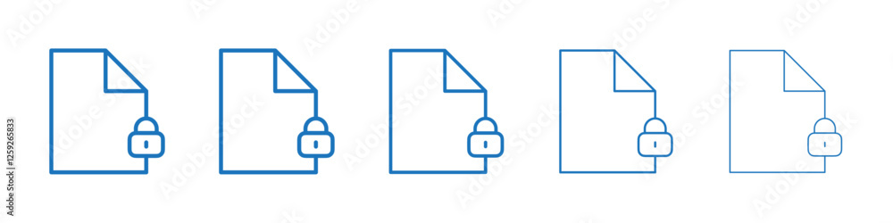 Confidential icon Symbol collection thin outline set Confidential icon Symbol collection thin outline set
