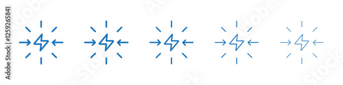 Conflict icon Symbol collection thin outline set