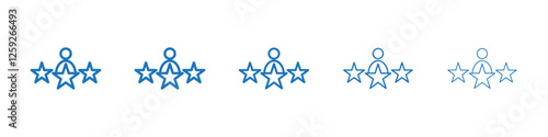 Customer experience icon Symbol collection thin outline set