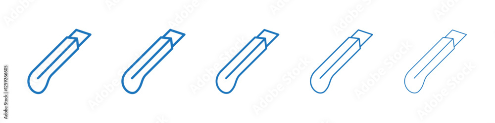 Cutter icon Symbol collection thin outline set Cutter icon Symbol collection thin outline set