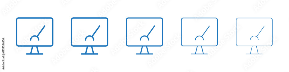 Dashboard icon Symbol collection thin outline set Dashboard icon Symbol collection thin outline set