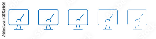 Dashboard icon Symbol collection thin outline set