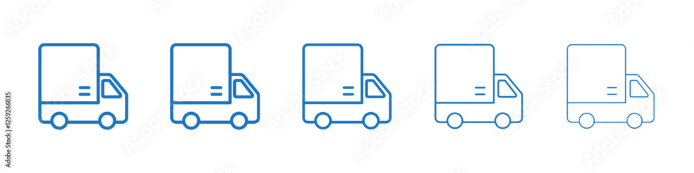 Delivery icon Symbol collection thin outline set