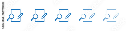 Defining icon Symbol collection thin outline set