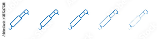 Dental drill icon Symbol collection thin outline set