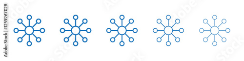 Dependency icon Symbol collection thin outline set