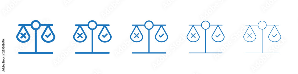 Ethics icon Symbol collection thin outline set Ethics icon Symbol collection thin outline set