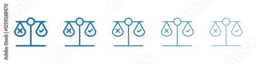 Ethics icon Symbol collection thin outline set