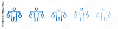 Ethics icon Symbol collection thin outline set