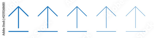 Export icon Symbol collection thin outline set