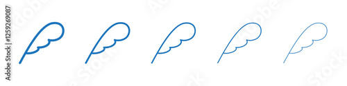 Feather icon Symbol collection thin outline set