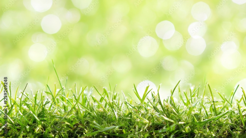 Obraz premium Refreshing green grass outdoor serenity nature photography tranquil environment close-up nature's beauty