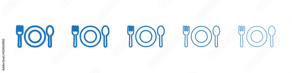 Food icon Symbol collection thin outline set Food icon Symbol collection thin outline set