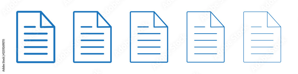Form icon Symbol collection thin outline set Form icon Symbol collection thin outline set
