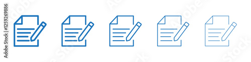 Format icon Symbol collection thin outline set