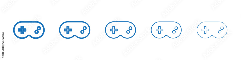 Gamepad icon Symbol collection thin outline set Gamepad icon Symbol collection thin outline set