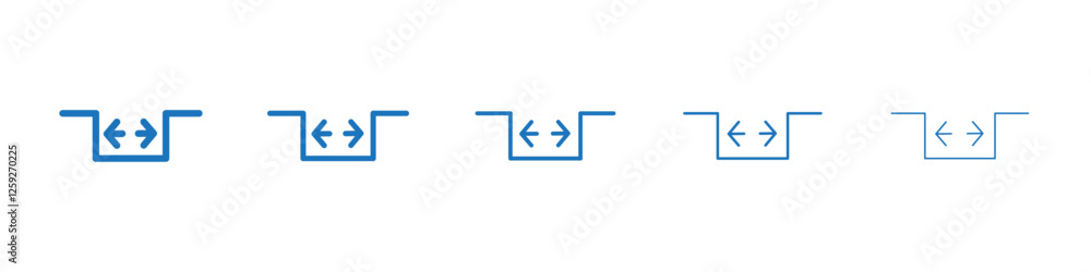 Gap icon Symbol collection thin outline set Gap icon Symbol collection thin outline set