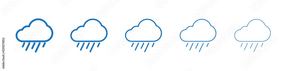 Hail icon Symbol collection thin outline set Hail icon Symbol collection thin outline set