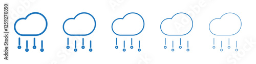 Hail icon Symbol collection thin outline set