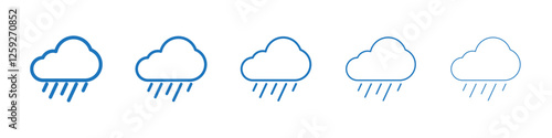 Hail icon Symbol collection thin outline set