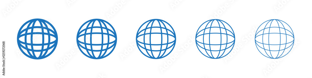 Internet icon Symbol collection thin outline set Internet icon Symbol collection thin outline set