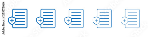 Insurance Claim icon Symbol collection thin outline set
